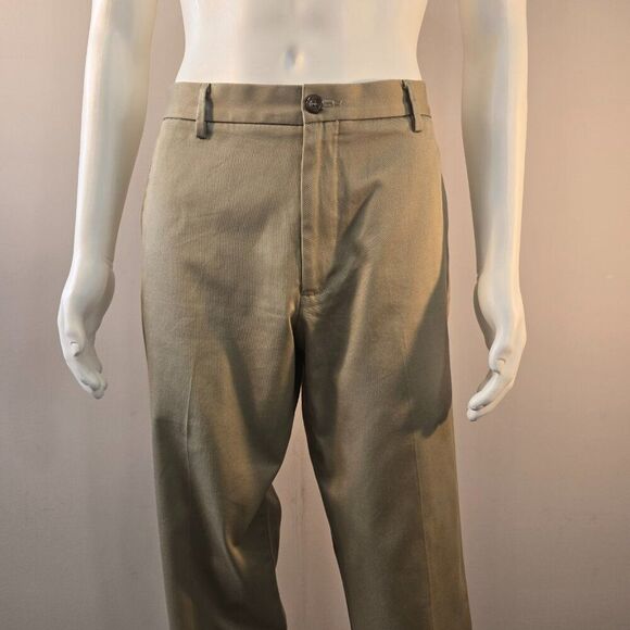 Dockers Pants Mens 34 x 32 Brown Khaki Straight Fit Cotton Chino Pants - Picture 4 of 10